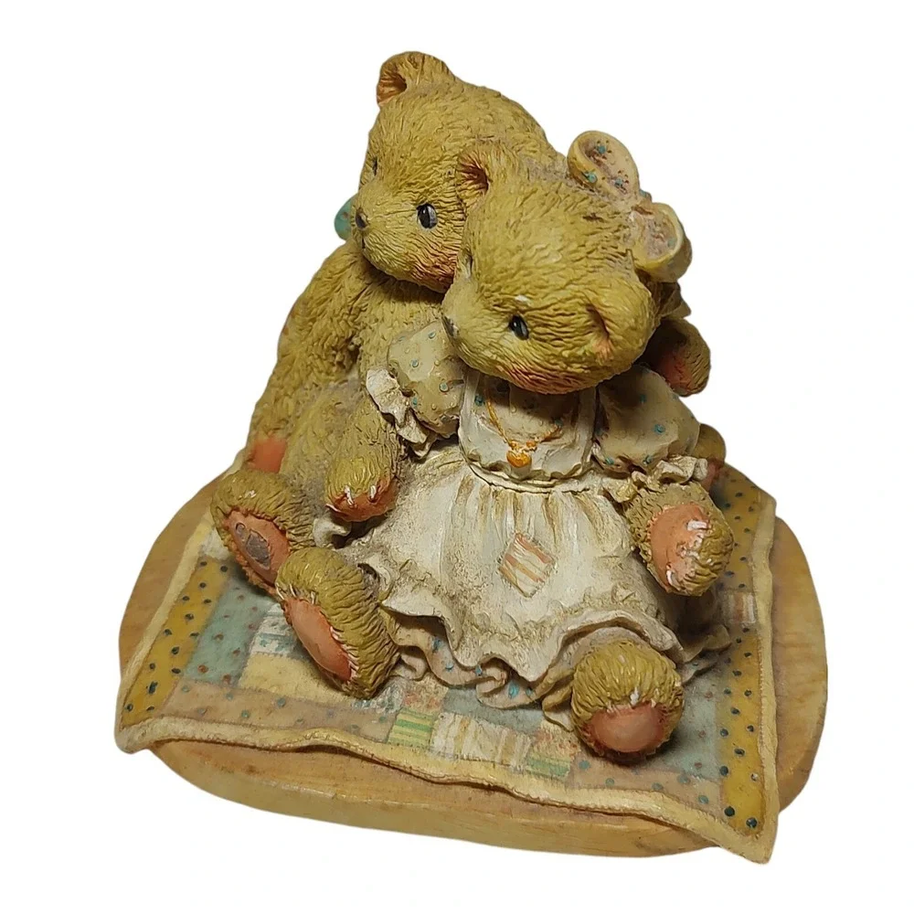 Vintage Hamilton Gifts Figurine Cherished Teddies Nathaniel and Nellie Twice SEE